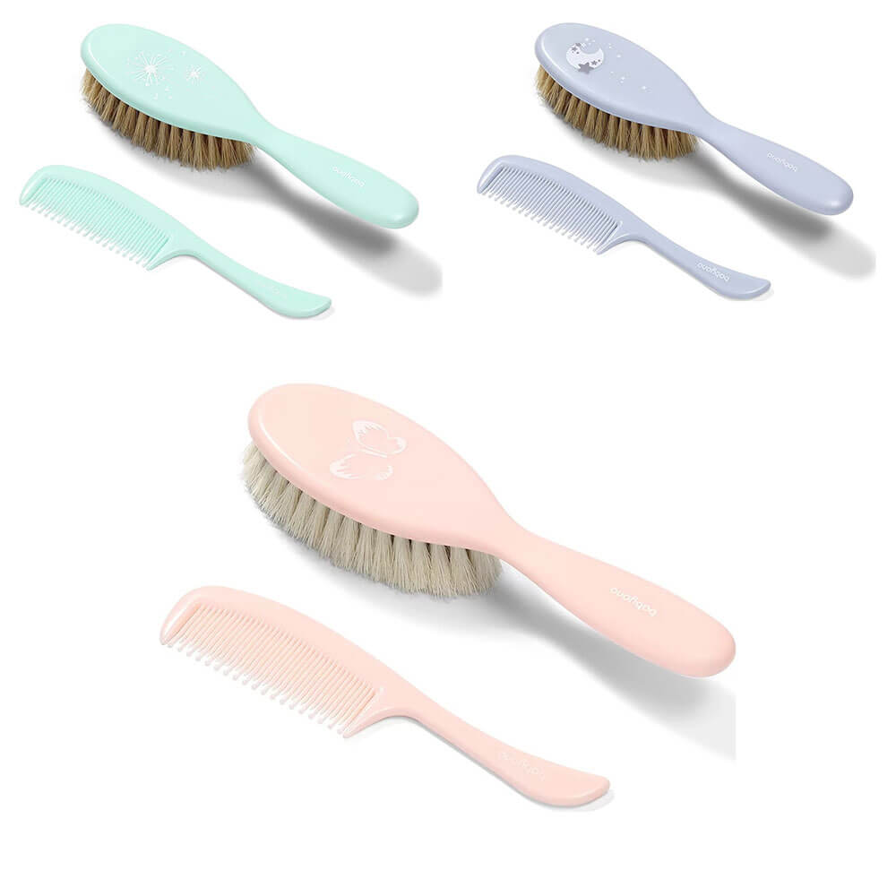 BabyOno beebi kamm ja naturaalsete harjastega hari