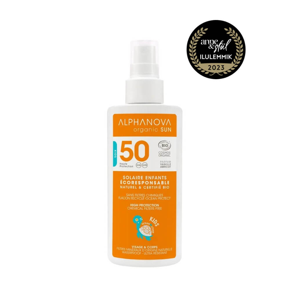 Alphanova Sun veekindel päikesekreem sprei SPF50, 125ml