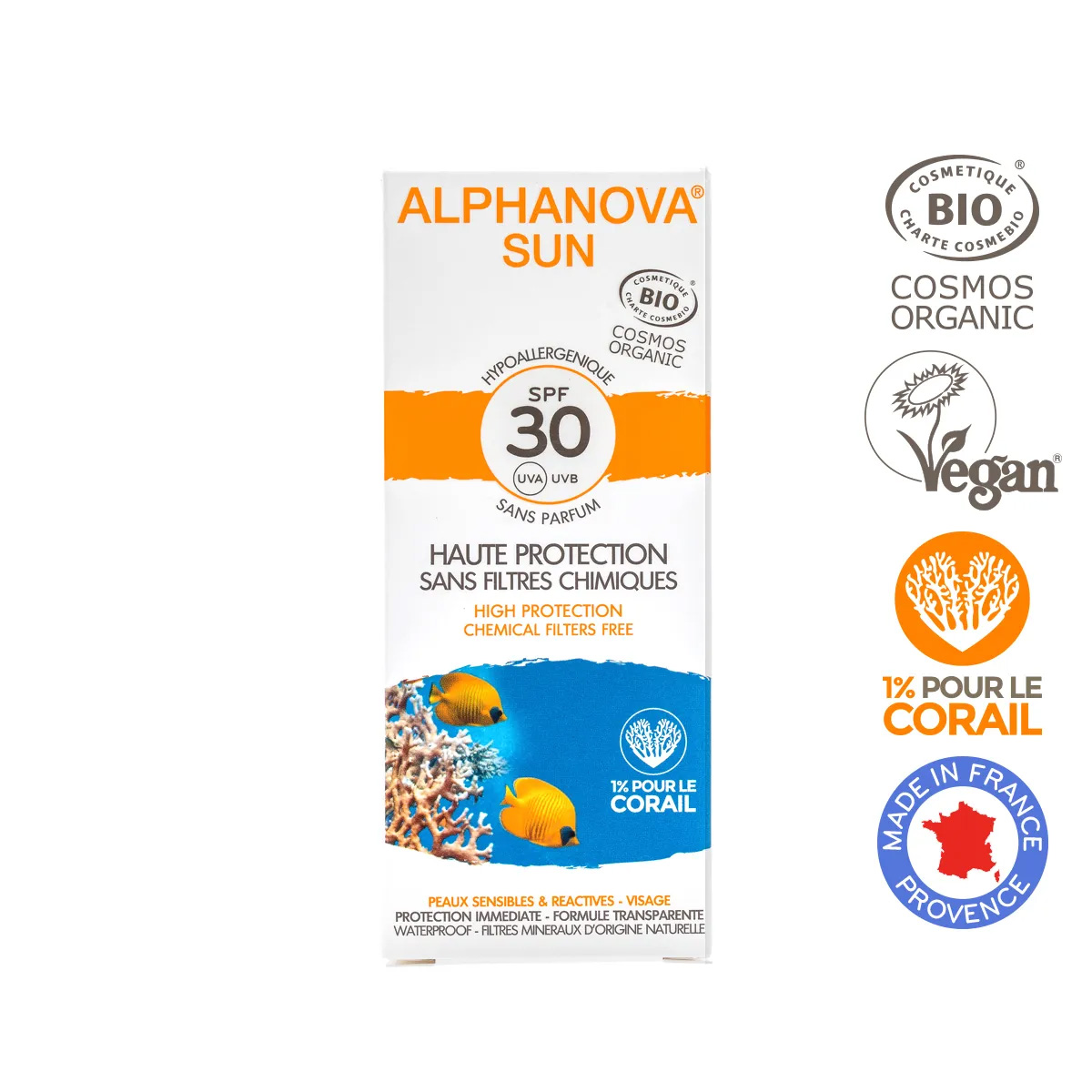 Alphanova Sun päikesekreem näole SPF30, 50ml