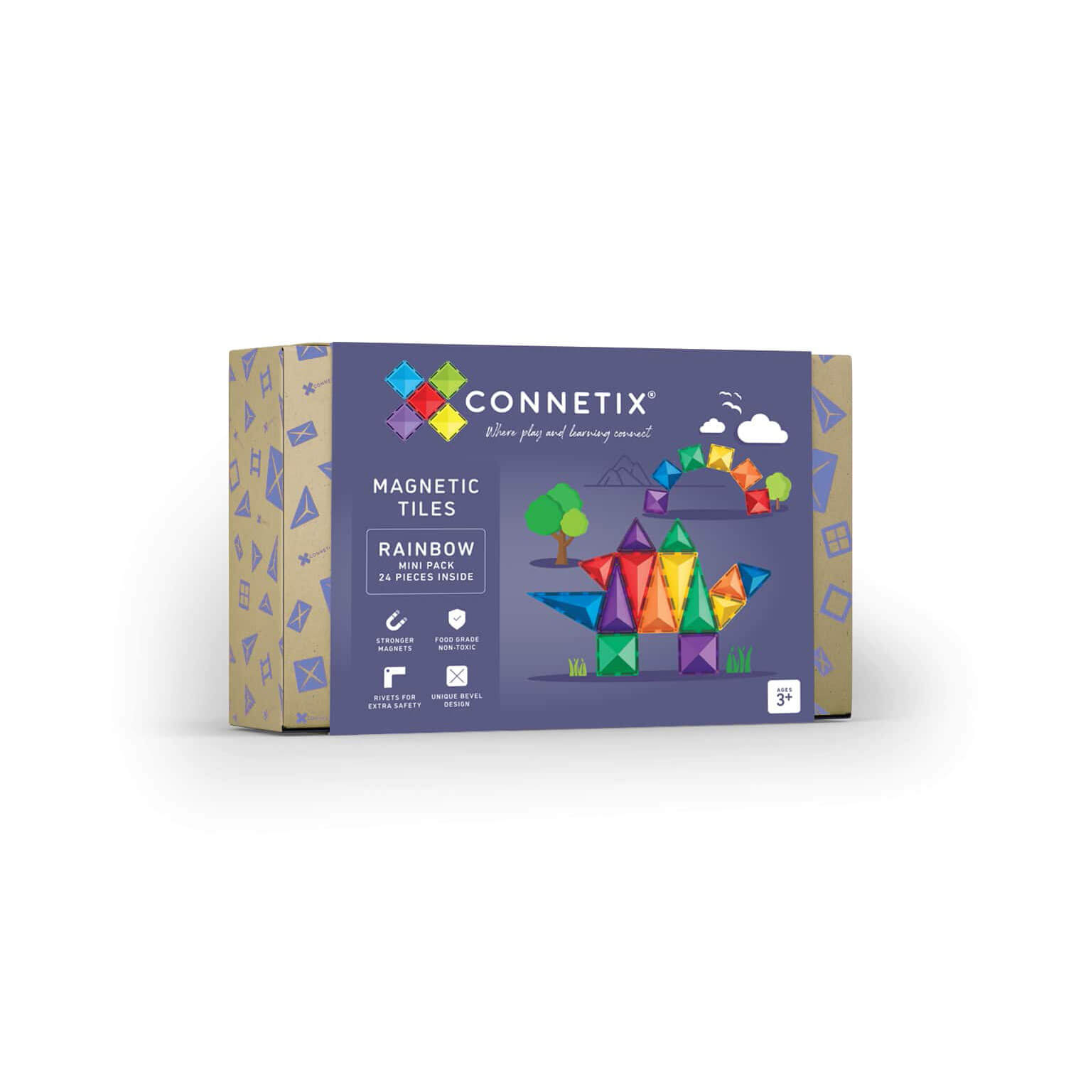 Connetix magnetklotsid Rainbow Mini Pack 24 tk