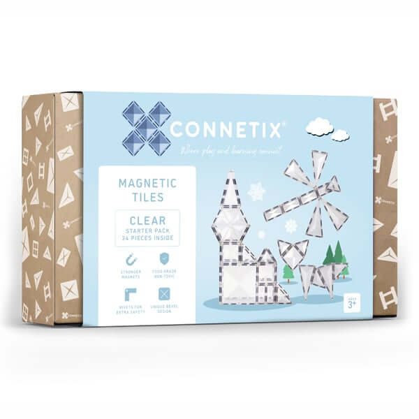 Connetix magnetklotsid Clear Pack 34tk