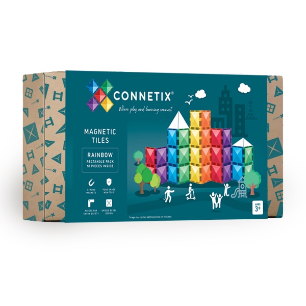 Connetix magnetklotsid Rainbow Rectangle Pack 18tk