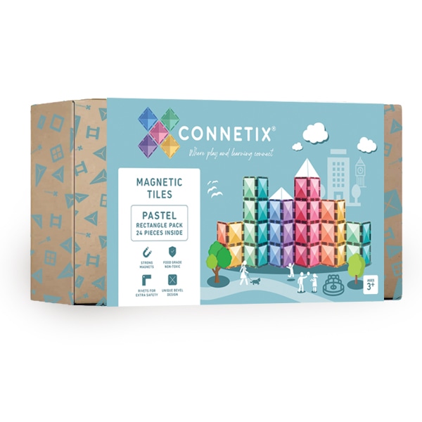 Connetix magnetklotsid Pastel Rectangle Pack 24tk