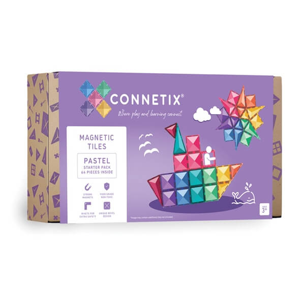Connetix magnetklotsid Pastel Starter Pack 64tk