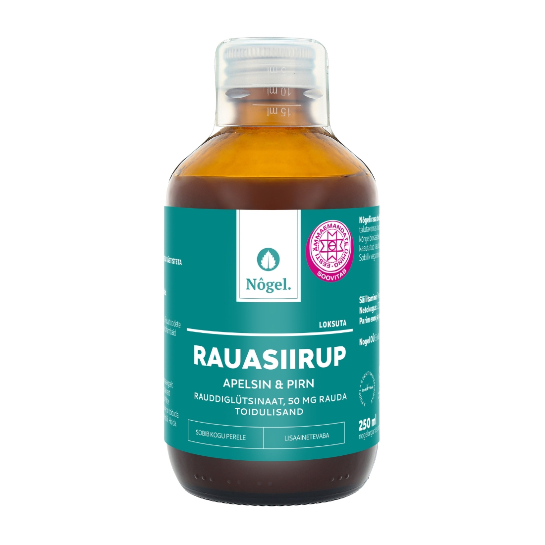 Nõgel Rauasiirup apelsini ja pirniga, 250 ml, 50 mg/15 ml