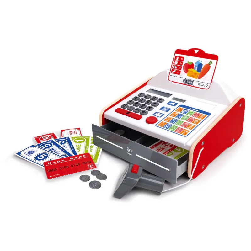 Hape elektrooniline kassa mängurahaga