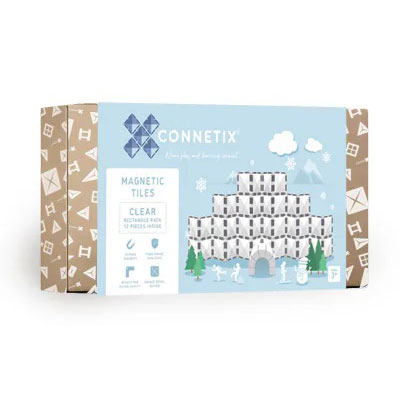 Connetix magnetklotsid Clear Rectangle Pack 12tk