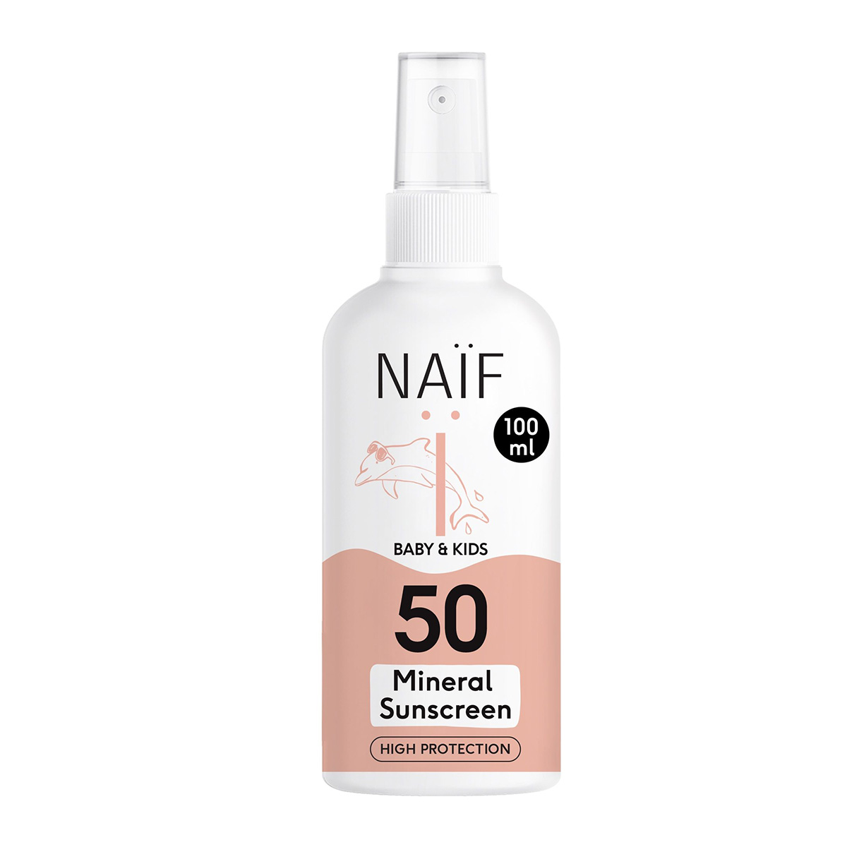 Naïf mineraalne päikesekaitsesprei beebidele ja lastele SPF50 100m