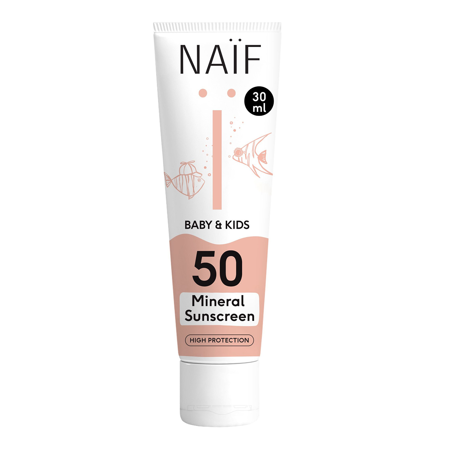 Naïf mineraalne päikesekreem beebidele ja lastele SPF50 30ml