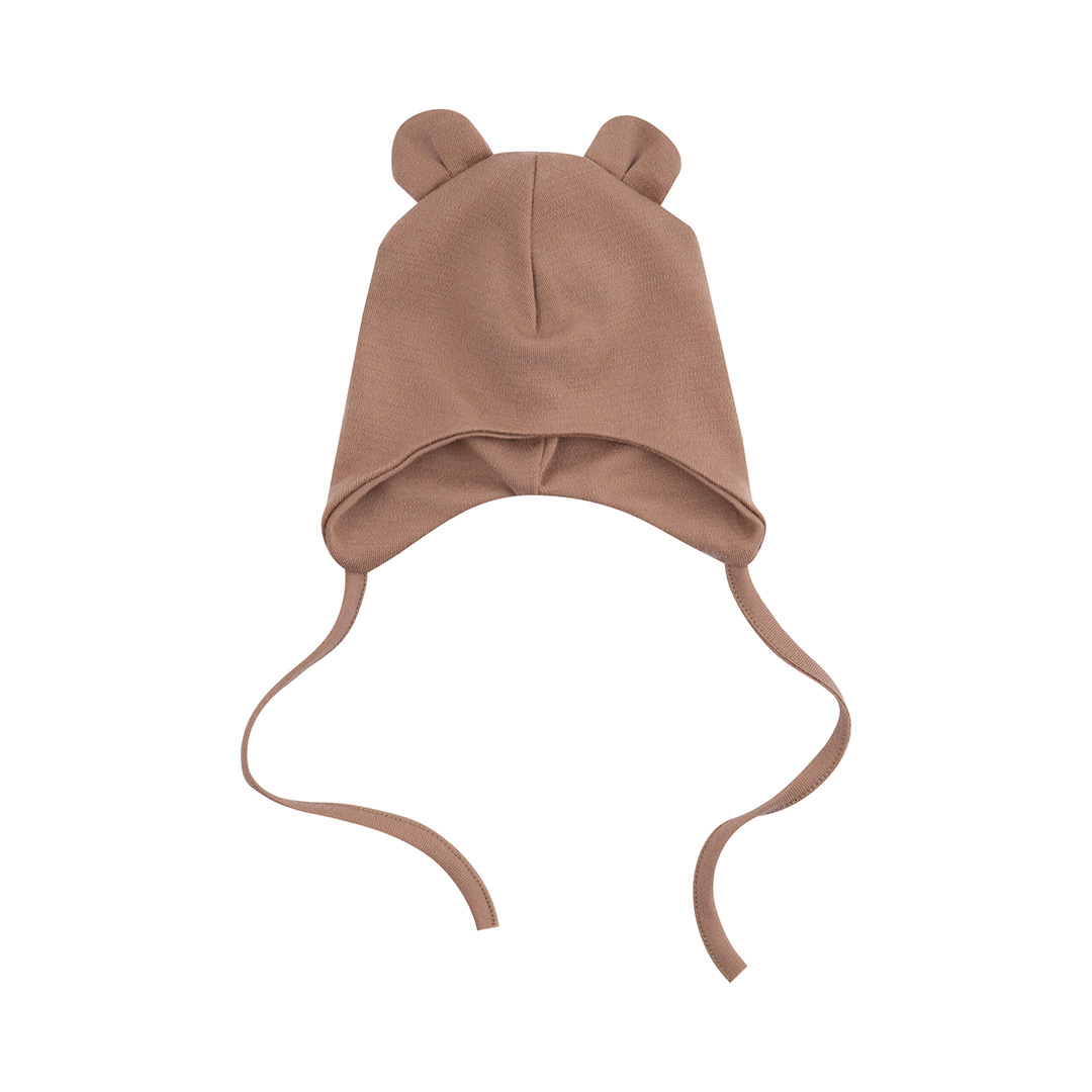Wooly Organic meriinovillane beebimüts paeltega Teddy Ears