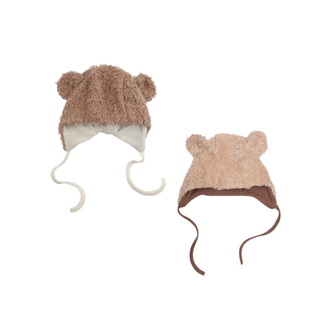 Wooly Organic plüüsist beebimüts meriinovillase sisuga