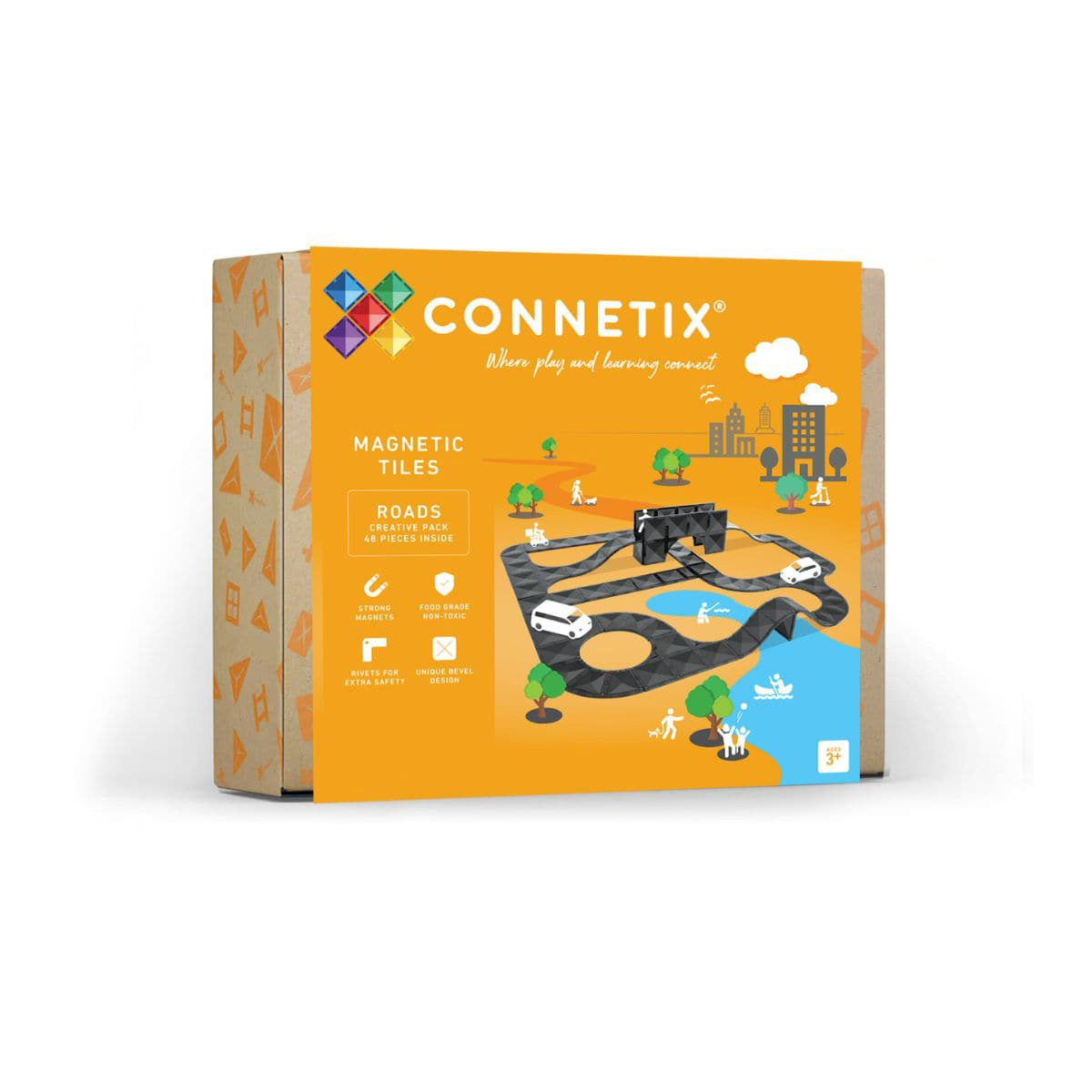 Connetix magnetklotsid Creative Roads Pack 48
