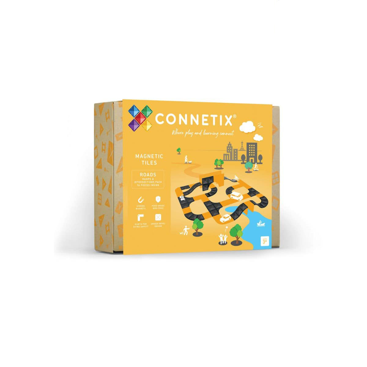 Connetix magnetklotsid Ramps & Intersections Pack 16 pc
