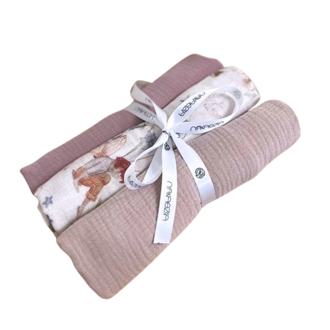 Makaszka puuvillased musliinid 3 tk