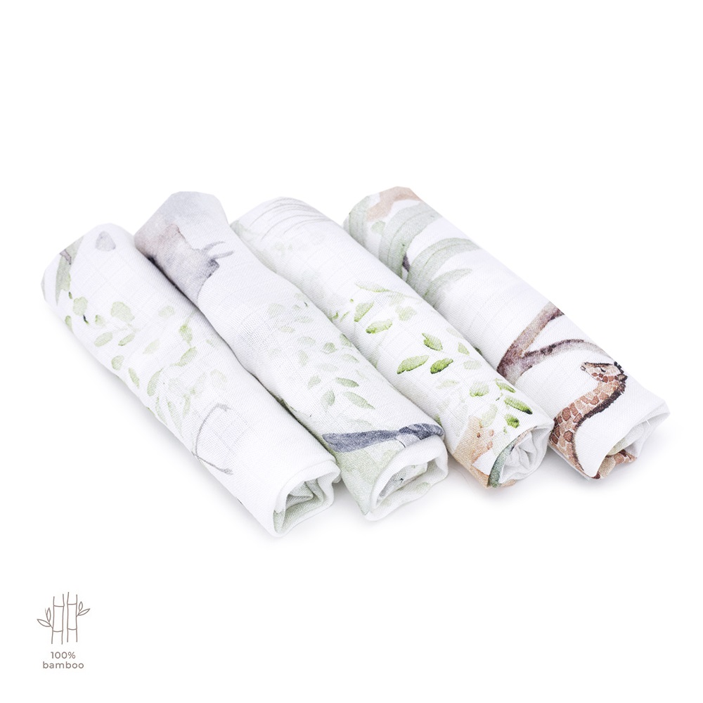 Makaszka bambusest mini musliinid 4tk