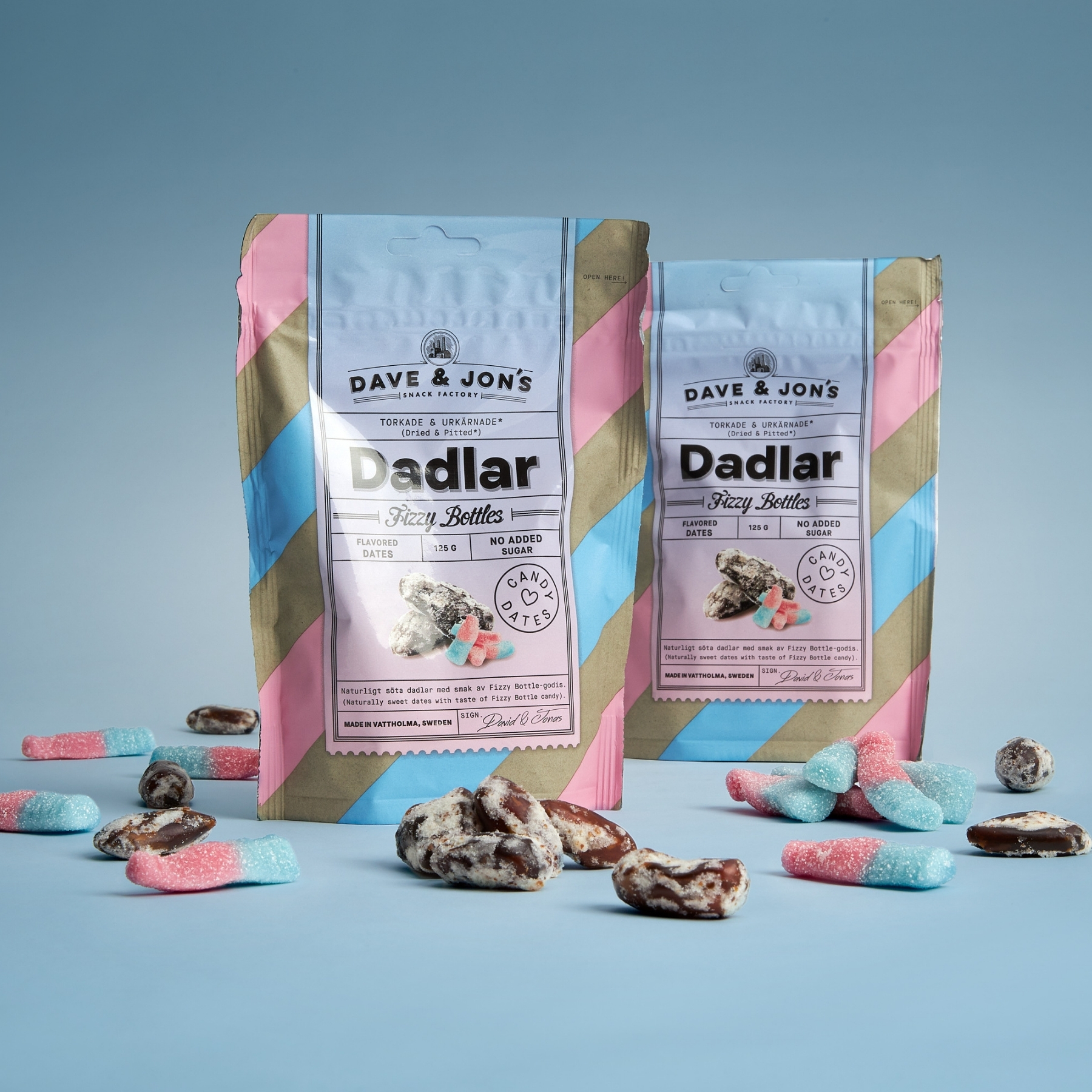 Dave & Jon’s maitsestatud datlid “Fizzy Bottles” 125g