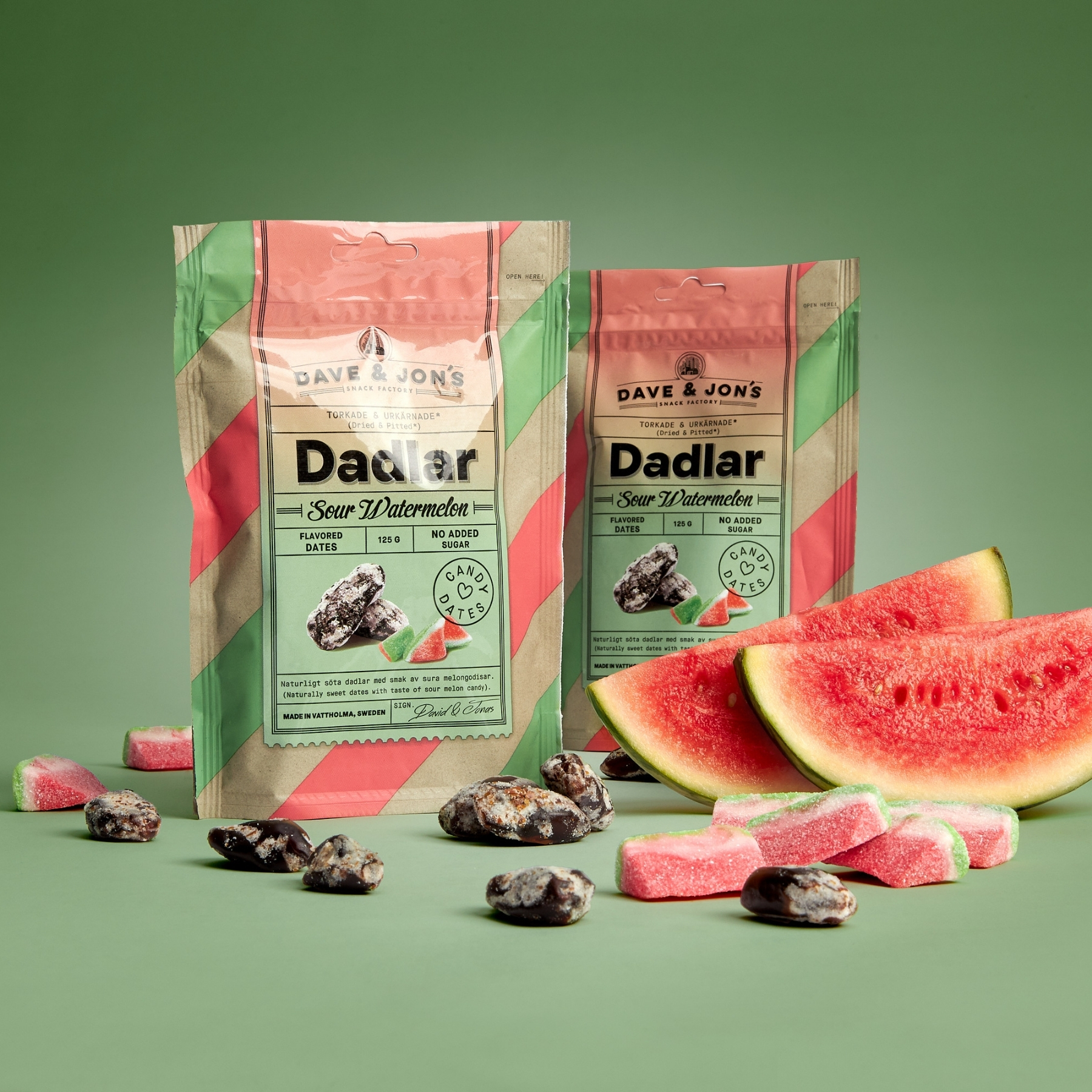 Dave & Jon’s maitsestatud datlid “Sour Watermelon” 125g
