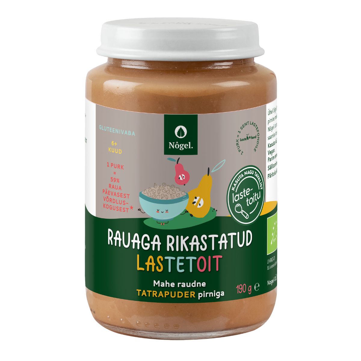 Nõgel mahe raudne tatrapuder pirniga, 190 g