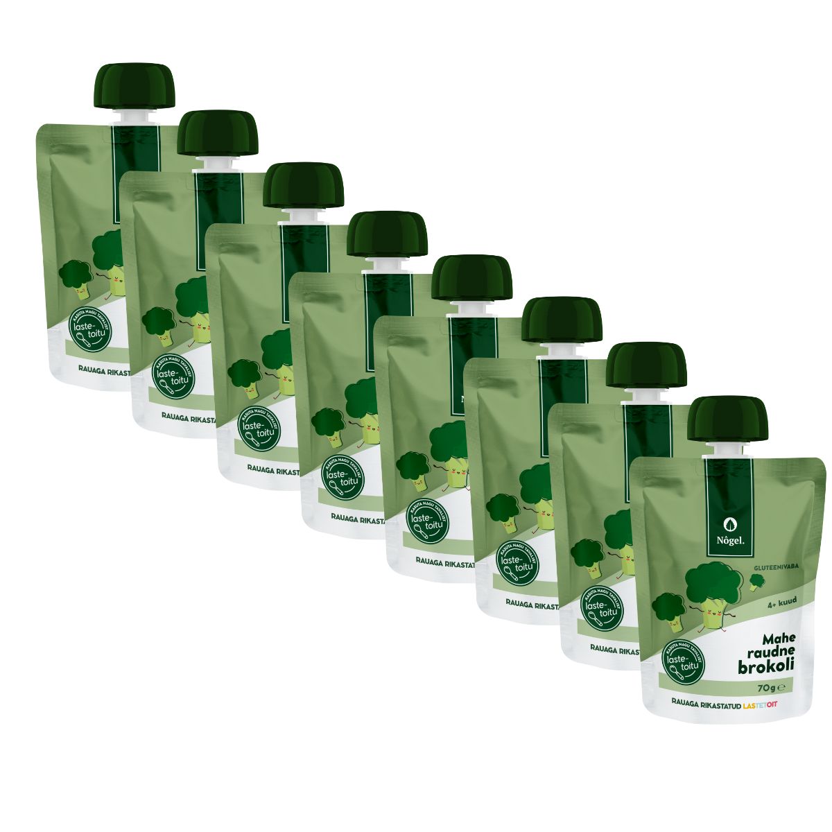 Nõgel 8 PAKK: mahe raudne brokoli, 70 g x 8