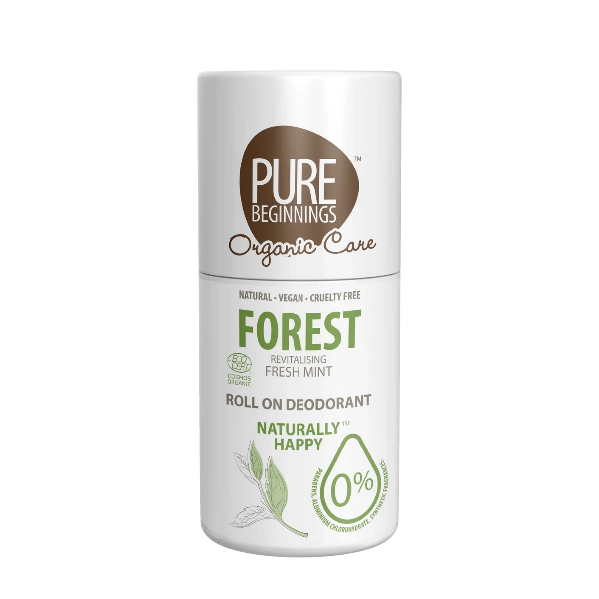 Pure Beginnings Forest looduslik värskendava mündilõhnaga deodorant roll-on, 75 ml