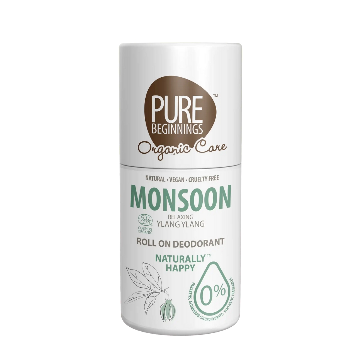 Pure Beginnings Monsoon looduslik Ylang-ylang lõhnaga deodorant roll-on, 75 ml