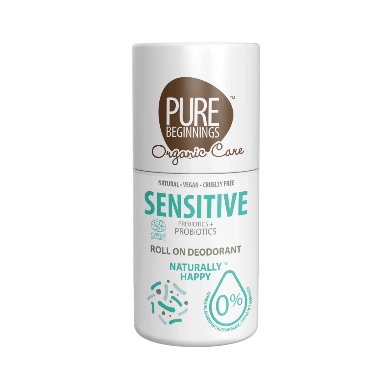 Pure Beginnings Sensitive looduslik pre- ja probiootikumidega deodorant roll-on tundlikule ja väga tundlikule nahale, 75 ml