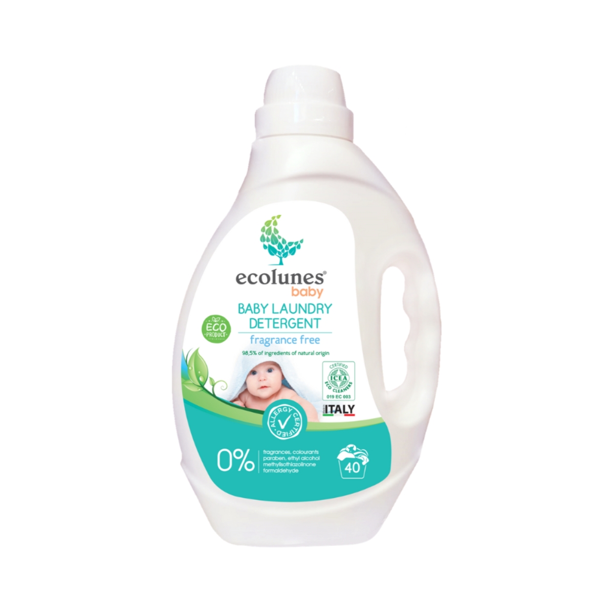 Ecolunes Friendly Organic lõhnatu riidepesuvahend beebidele ja allergikutele, 2000 ml