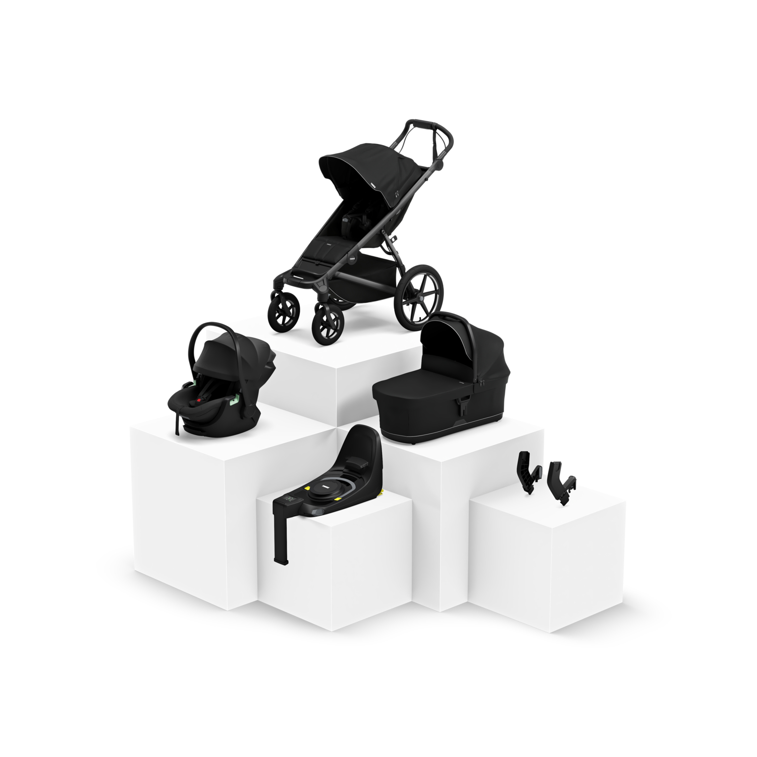 Thule Urban Glide 3 4-rattaline vankrikomplekt turvavarustusega