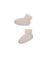 Wooly Organic Merino Wool Booties, Ecru