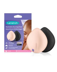 Lansinoh washable breast pads 8 pcs (pink and black)