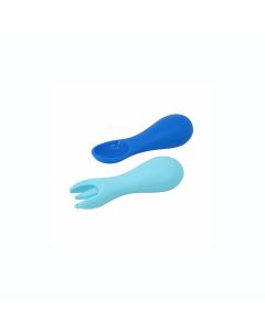 Marcus & Marcus Silicone Palm Grasp Spoon & Fork Set