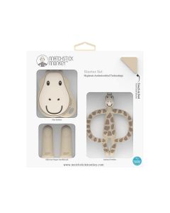Matchstick Monkey Starter Set dantų šepetėlis + kramtukas Žirafa