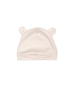 Wooly Organic Baby Beanie with Teddy Ears