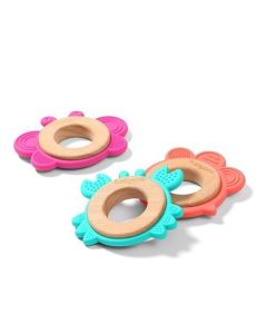 BabyOno Wooden & Silicone Teether